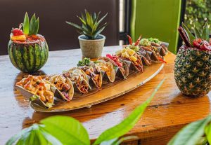 Flight of tacos and mixed drinks in Goldsboro North Carolina