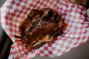 Close up photo of Adams BBQ brisket in Goldsboro North Carolina