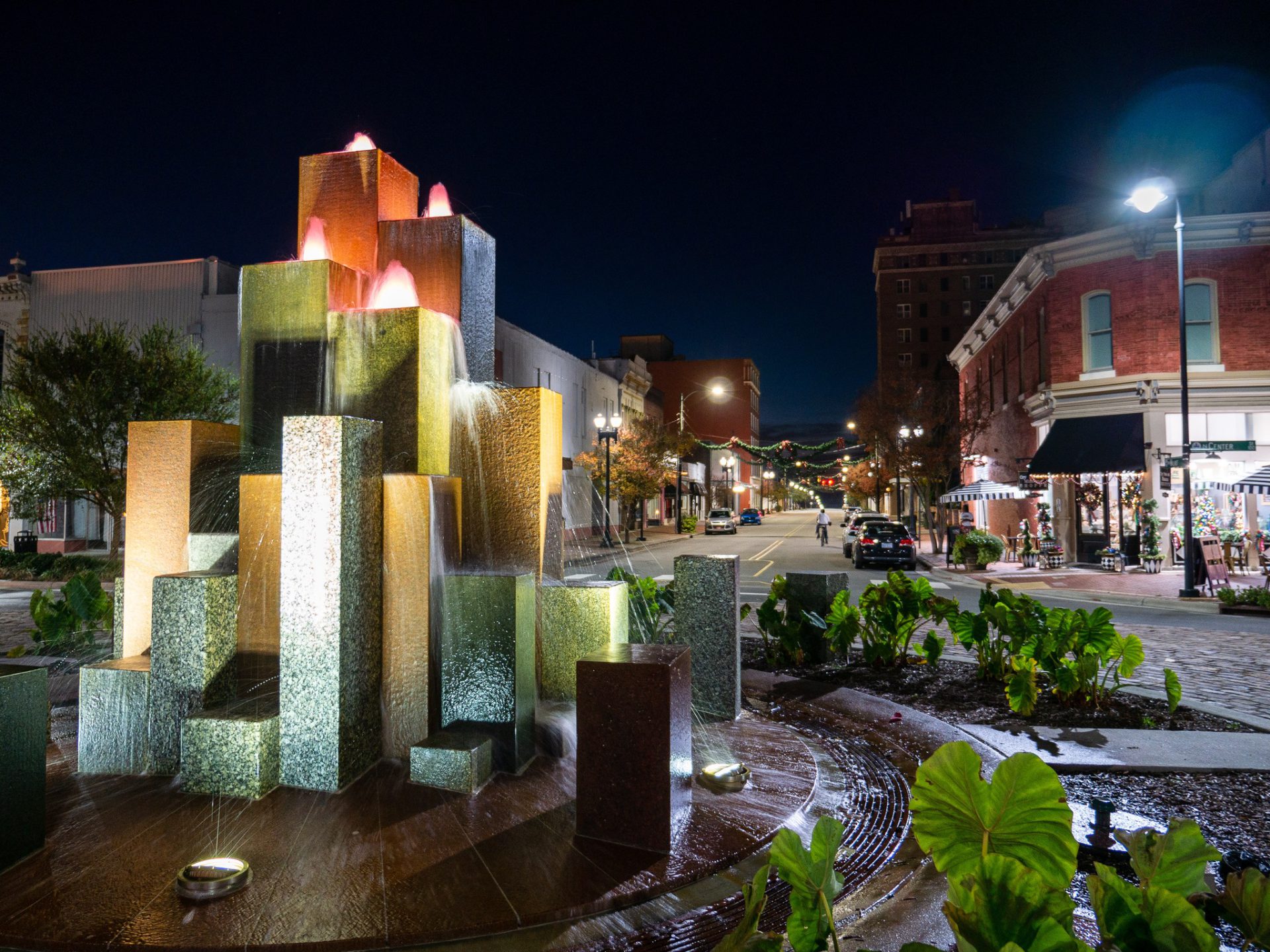 Downtown Goldsboro North CarolinaRound-About Fountain